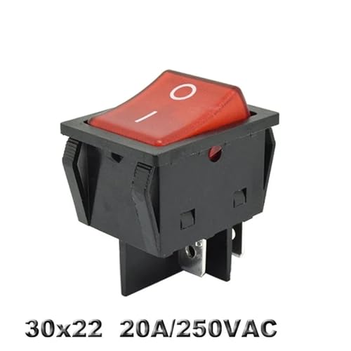 Commutateur KCD4 bipolaire ON OFF robuste 30A avec éclairage LED 12V