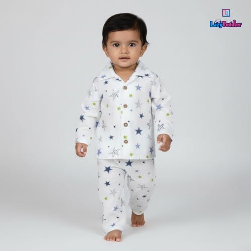 Image of 100% Cotton Muslin Pant Shirt Set | Ultra Soft Breathable Toddler Outfit | Summer Wear Kids Clothing | Skin Friendly Comfortable Fit | SIZE | PRINT