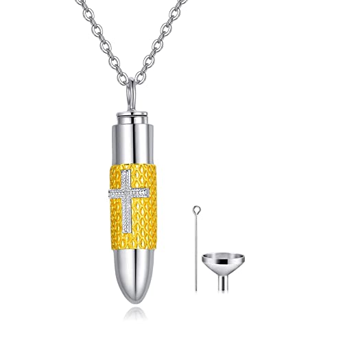 SOULMEET Bijou funéraire pour cendres - Collier urne en argent sterling pour cendres - Pour homme et femme - Bijou pour garder quelqu'un près de vous, Métal