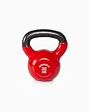 Kettlebell 12kg BOOMFIT – Pesa Rusa 12kg, cubierta de vinilo, para fuerza total del cuerpo en casa y gimnasio