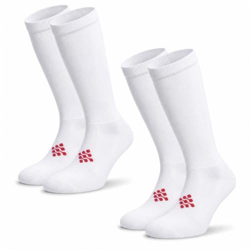 Image of True Energy Knee High Compression Socks for Women, Circulation Support Socks for Recovery & Travel, 2 Pairs