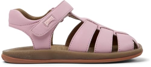 Camper Para Menina. 80177-083 SandáLias Bicho Em Pele Cor-De-Rosa (27), Couro, Plano, Velcro, Casual, SustentáVel, Moda Infantil - 6