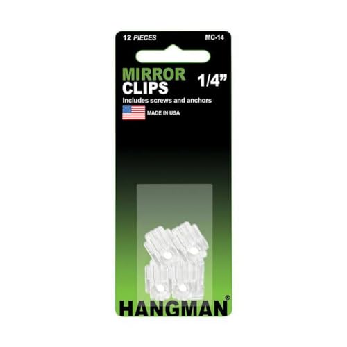 Image of Hangman Mc-14 Hanger Mirror Holder Clip, 12 Pieces