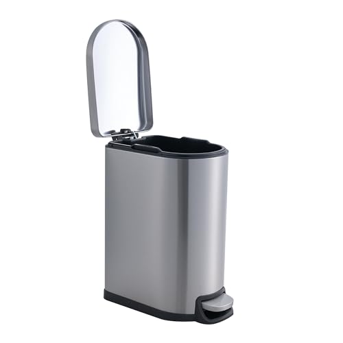 Caneca de basura antideslizante de acero inoxidable 10L miniatura 6