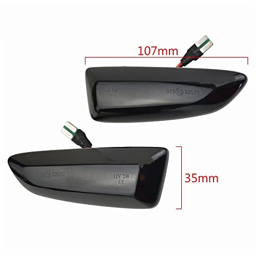 Intermitentes LED dinámicos de retrovisor para Buick Regal 2018 2019 con luces de posición 6