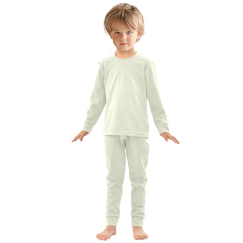 Beige Long Sleeve Pajamas Set Sleepwear Jammies 2pcs Set Pjs Beige 02