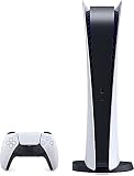 PS5 - Sony PlayStation 5 Digital Edition Gaming Console + Wireless Controller - 16GB GDDR6 RAM, 825GB SSD, 120Hz 8K Output, White (Renewed)