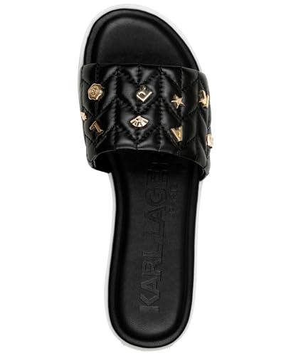 Image of KARL LAGERFELD Women's Cushioned Insole Everyday Carenza Studs - Flat Sandal