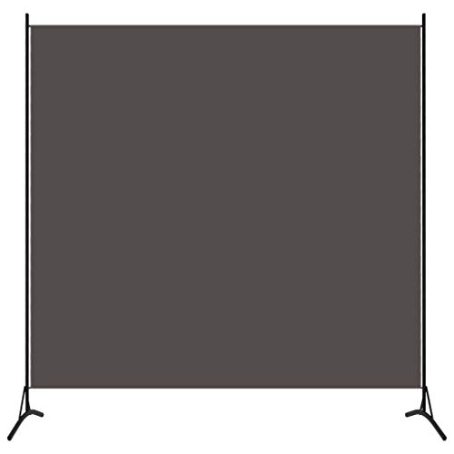 vidaXL Biombo Divisor de 1 Panel de Pie Pantalla Protectora Separador Habitación Dormitorio Estancia Decoración Partición Privacidad Gris Antracita