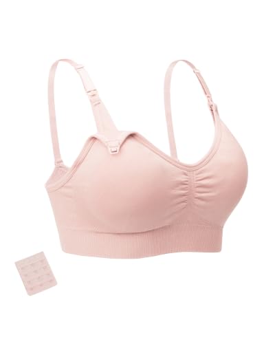 Image of Stelle Nursing Bras Maternity Bralette Seamless for Breastfeeding | Removable pads, Soft stretch fabric, One-hand clips, Pregnancy, Postpartum, Everyday comfort