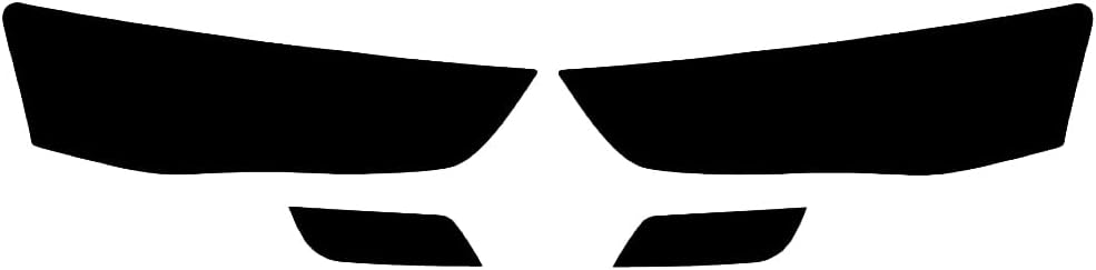 Rvinyl Headlight Pre Cut Film Cover Kit in Smoke Compatible with Audi A4 2013-2016 - Adhesive Backs