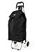 HOPPA - Carrello - Trolley portaspesa pieghevole con due ruote - (Nero)