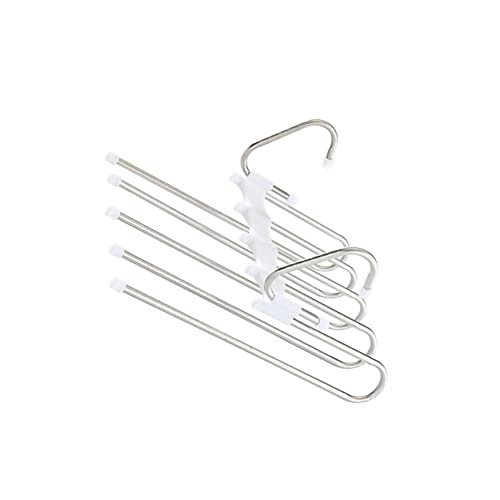 Unomor S-Shaped Trouser Rack Shoe Cabinet for Big Shoes Pants Hanger Rack Shirt Pant Hanger Clothes Slack Closet Jean Hangers Coat Hangers Clothes Hanger Stainless Steel Material White