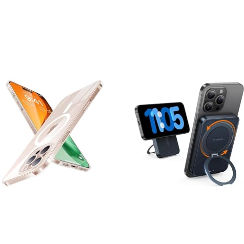 TORRAS Ostand 10,000mAh QI2 Magnetic Battery Pack with Stand & Magnetic Case — Buy Together to Save 15%