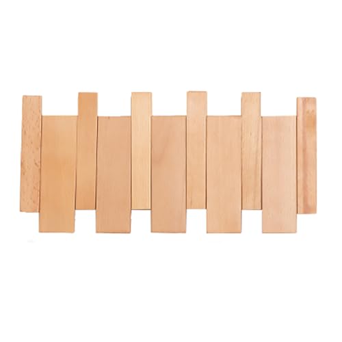 Porte-manteau mural en bois pour manteaux, clés, chapeaux, peignoirs et serviettes – Design rabattable