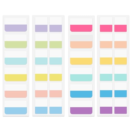 Image of 360 Pcs Sticky Index Tabs, Colored Book Sticky Tabs for Notebooks, Repositionable Page Tabs for Notebooks File Classification (1 Inch, 1.8x1 Inch)