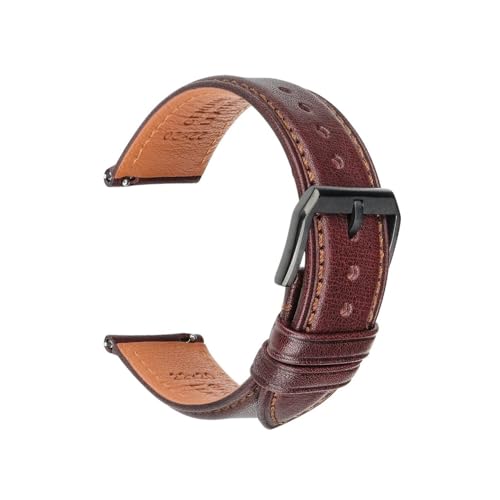 Bracelet de montre interchangeable en cuir véritable et pompes rapides 18mm