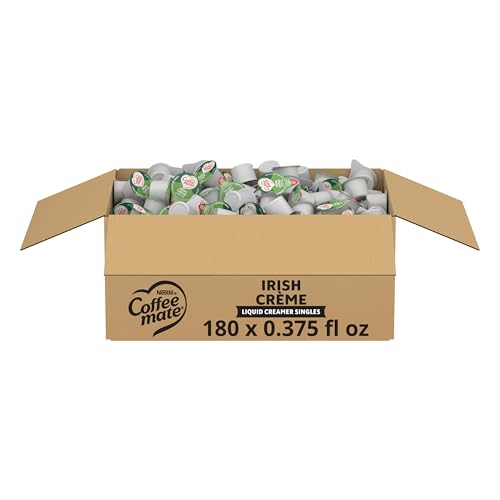 NESTLE COFFEE-MATE Coffee Creamer, Irish Creme, liquid creamer singles, 180 Count