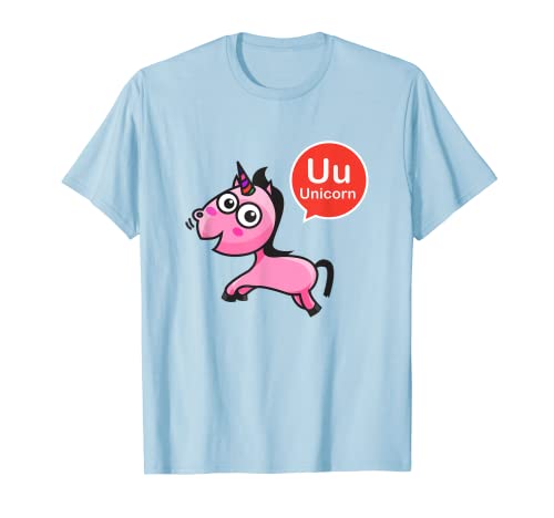 Camiseta "U is for Unicorn" Letters of the Alphabet Camiseta