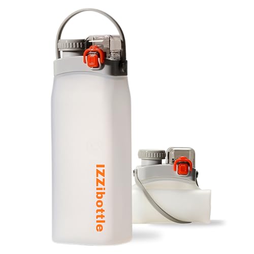 Botella de Agua Plegable Silicona 600ml Blanco