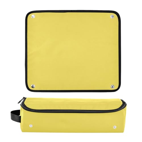 Bolsa de viaje y tapete resistente al calor para herramientas de cabello miniatura 3
