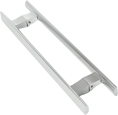 Poignée de porte d'entrée en aluminium massif argent moderne et élégante