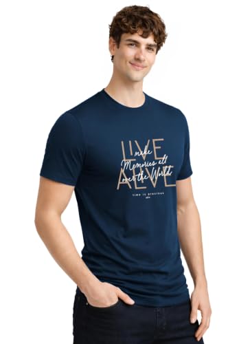 Image of ADRO Printed Tshirt for Men | Cotton Printed T-Shirt | Regular Fit Casual Mens T-Shirts | Premium Summer Tshirts