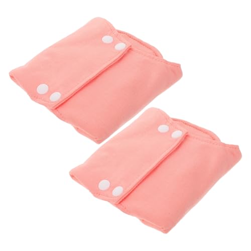 CIMAXIC 2 Piezas Compresas Menstruales Reutilizables Ultrafinas para Postparto, Protección Antifugas, Algodón Lavable, Color Rosa, Ideales para Recuperación Posparto y Uso Nocturno