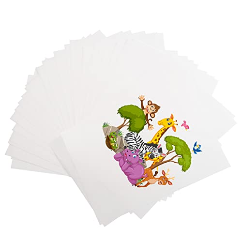 OFFNOVA DTF Transferfolien für Cricut, 30 Blatt à 21,6 x 27,9 cm, PET-Wärmeübertragungspapier, direkt auf Filmblatt, Druck auf T-Shirts, Baumwolle, Textil Cover