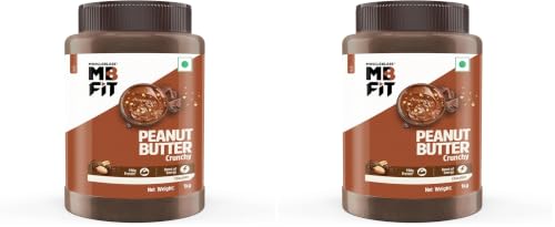 Image of MuscleBlaze Fit Chocolate Peanut Butter (Crunchy, 1kg) | High Protein | No Trans Fat, Energy Booster (Pack of 2)