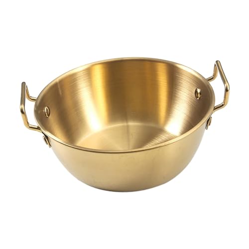 Image of Noodles Cooking Pot Milk Pot Small Ramen Pot for RV Travel Stoves Top Camping 10.5CM Gold