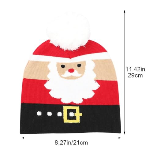 Unisex Weihnachten Beanie Autumn Winter Warm-up Hut Winter Cap Weihnachten Strick Jacquard Hut Santa Elf Rentierhut