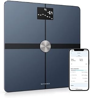 Withings Body+  inteligentna waga Wi-Fi z funkcją składu ciała, pomiar tkanki tłuszczowej, BMI, masy mięśniowej, wody, aplikacja synchronizacji przez Bluetooth lub Wi-Fi, czarna
