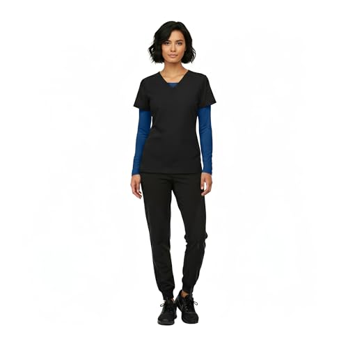 Image of Natural Uniforms Women's Long Sleeve Underscrub T-Shirt - Cotton Blend Scrub Base Layer for Nurses & Medical Professionals
