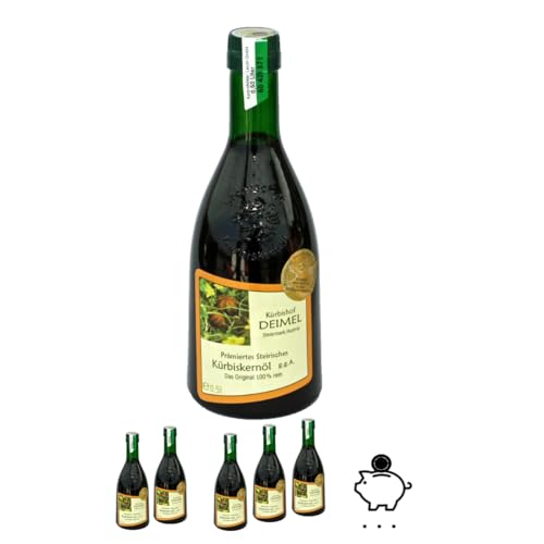 Kürbishof DEIMEL - 500 ml Original Steirisches Kürbiskernöl g.g.A. aus Österreich - Direkt vom Erzeuger - Jährlich prämiert