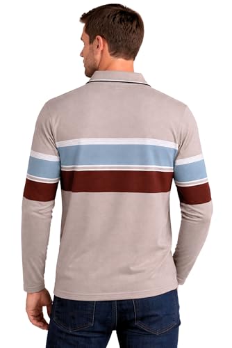 Image of SANE ORIGINALS Full Sleeves Textured Polo Tshirt for Men with Pocket || Long Sleeves Collar and Pocket T-Shirt for Men