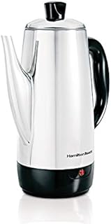Hamilton Beach 12 Cup Electric Percolator Coffee Maker, Stainless Steel, Quick Brew (40616)