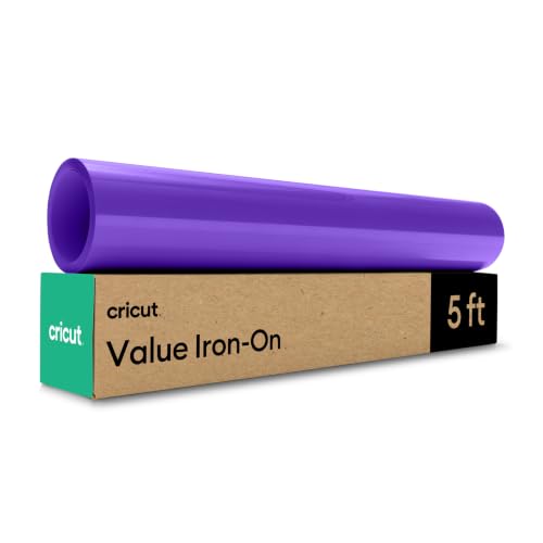 Image of Cricut HTV Heat Transfer Vinyl | 1.5 m | Purple | Iron-On HTV Vinyl for Fabric, Perfect for Custom T-Shirts & DIY Clothing
