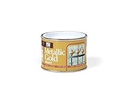 A topcoat paint which adheres to metal, wood and concrete Is used to decorate railings, gates etc High Lustre. High Build. High Performance Tough and durable in all weather conditions 180ml. Metallic Gold
