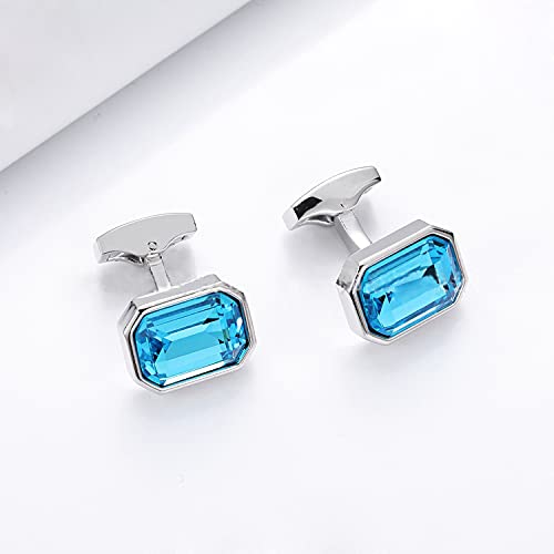 Image of S&W Wedding Cufflinks for Men Cuffs with Gift Box Business for Tuxedo Shirt