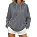 Hsternexy Hoodie Damen Oversize Langarm Kapuzenpullover Herbst Winter Lang Sweatshirt Pullover mit Kapuze Locker Freizeit Mantel Y2K Streetwear Sport Hoodies Kapuzenpulli