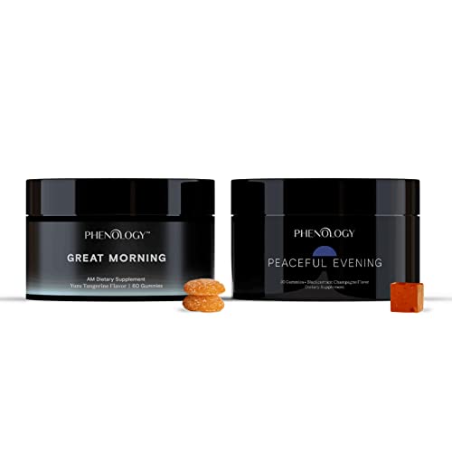 Phenology Menopause Relief Daily Duet With Melatonin 3Mg – Morning & Evening Jars, 30 Day Supply – Menopause Symptom Relief - Hot Flashes, Night Sweats, Fatigue, Mood Swings* - Non-Gmo #TOP20