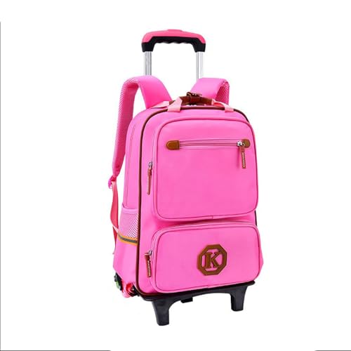 Mochila Con Ruedas Niña ,Estudiantes de Primaria Carros ,Bolsa Trolley Impermeable,Trolley Desmontable,con Ruedas ,Compartimento Principal y Bolsillo Frontal ,para Niñas de 7 a 12 años,escuela,viajes