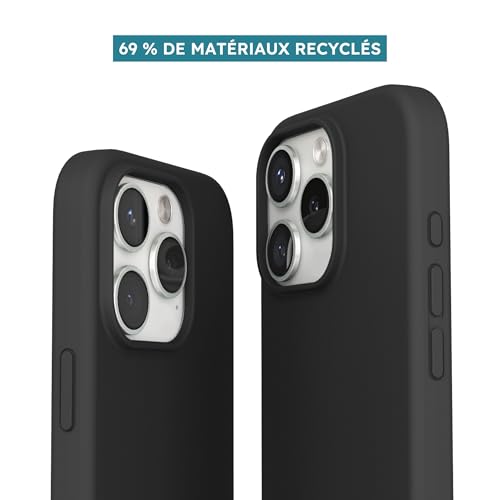 Coque silicone doux iPhone 16 Pro Max Vonmählen noire anti-glisse