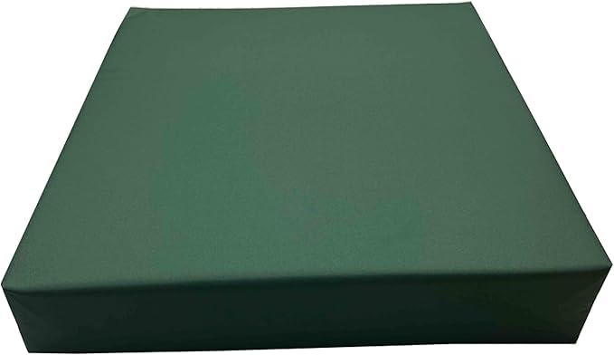 Pinkfairy Waterproof Seat Pad 4cm Thick Garden Rattan Furniture Outdoor Indoor Foam Filled Cushion With Removable Water-Resistant Fabric Zipper Cover (Bottle Green, 55 x 55cm / 22" x 22")