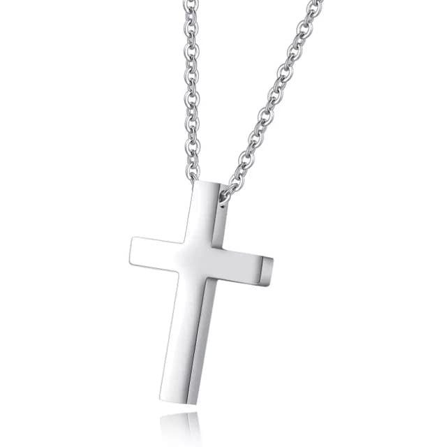KRYSTALZ Cross Pendant Necklace for Men Stainless Steel Titanium