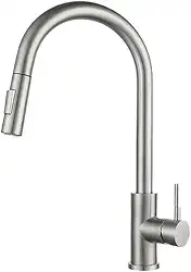 Torneira Cozinha, Torneira cozinha Bancada Aço com Mangueira Retrátil e Spray, Torneira Misturador Monocomando Cozinha,Torneira Alta com Rotação 360° para Pia de Cozinha