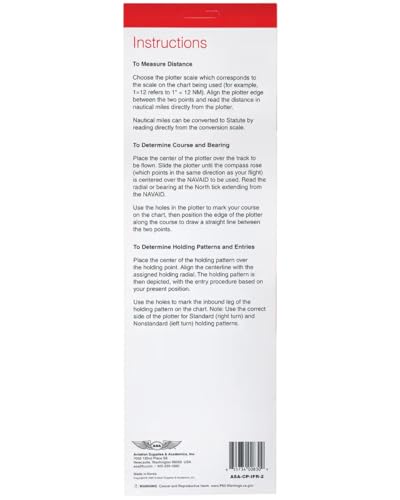 ASA CP-IFR-2 Instrument Plotter para Navegación IFR miniatura 4