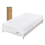 Kingshouse | Colchón en Caja Individual Color Blanco - Resortes y Espuma de Alta Densidad - (LAxANxAL) 190x100x16 cm -...