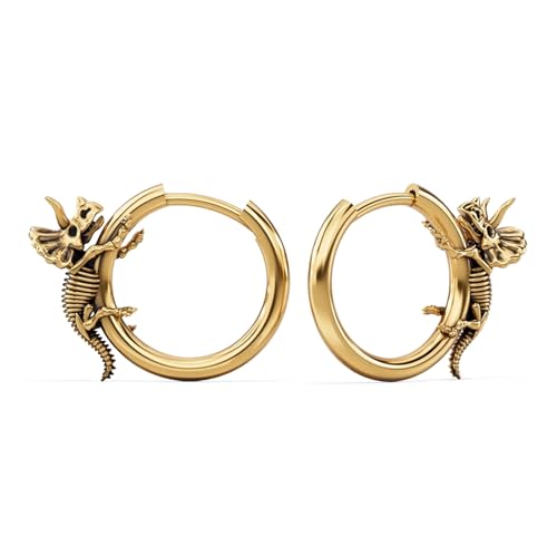 Boucles d'oreilles dinosaures argent 925 anti-allergie style gothique